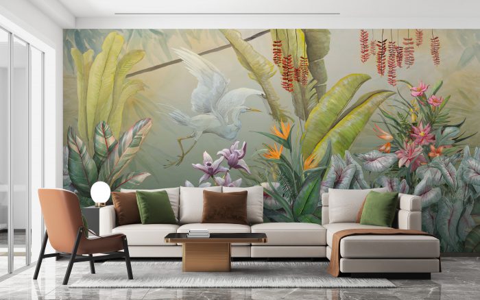 Green Plants & Flowers Wallpaper Mural