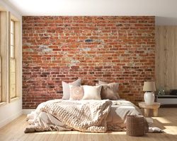 Rustic Red Brick Wallpaper Mural