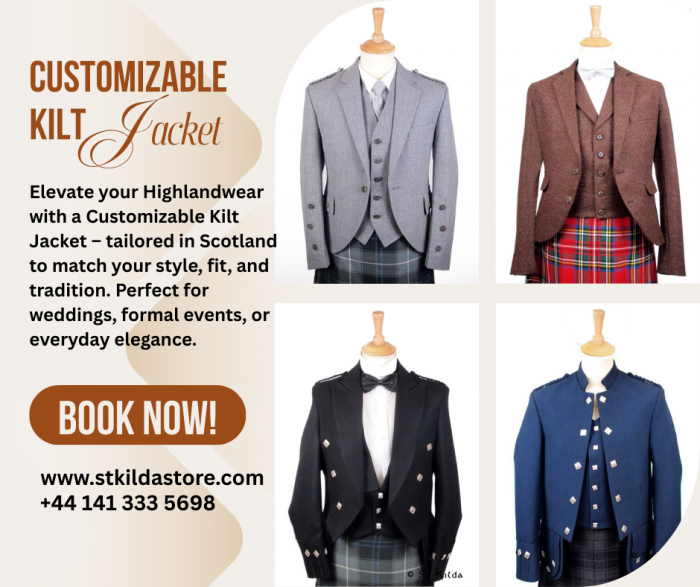 Customizable Kilt Jacket – Classic Scottish Elegance