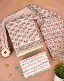 Shop Exclusive Hand-Painted Chanderi Silk Suit Set Online