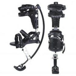 Child Black / Sliver Youth Kangaroo Shoes Jumping Stilts Kids Fitness Exercise