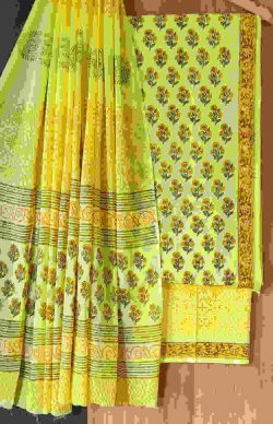 Shop Premium Hand Block Printed Cotton Suit with Dupatta Online