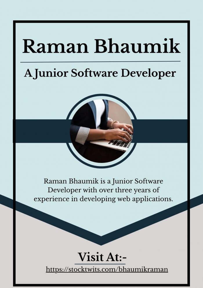 Raman Bhaumik – A Junior Software Developer