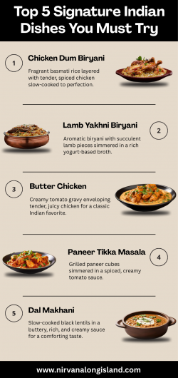 Popular Dishes Served at Indian Food Restaurants in Huntington