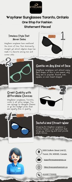 Wayfarer Sunglasses Toronto, Ontario: One Stop For Fashion Statement Pieces!