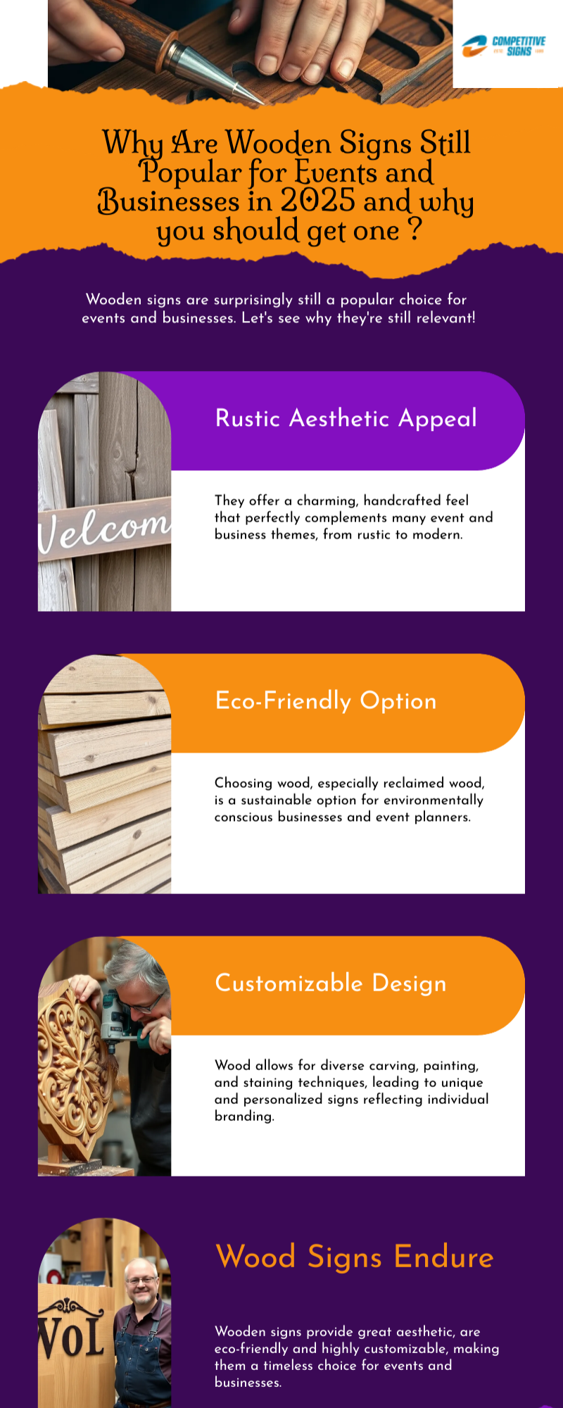 Why Are Wooden Signs Still Popular for Events and Businesses in 2025 and why you should get one?