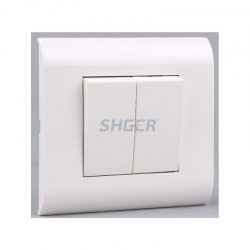 Double gang European deisgn lighting switch with PC material