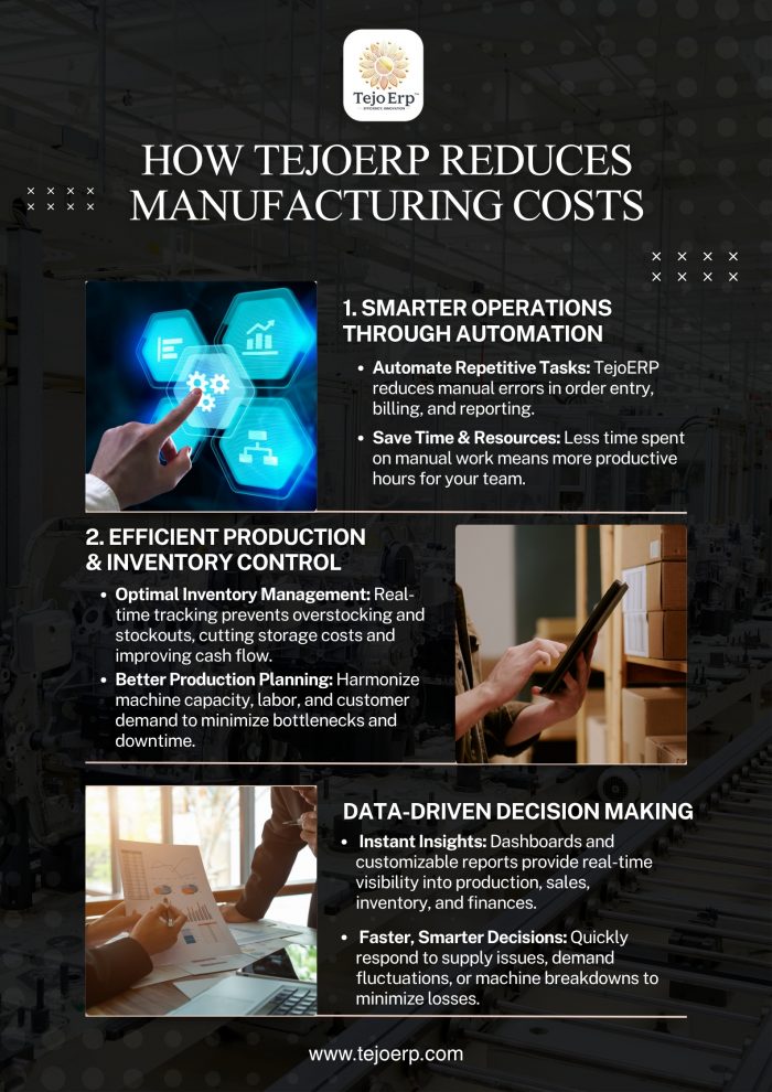 How TejoERP Helps Reduce Manufacturing Costs