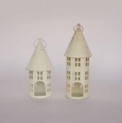 White House Metal Home Decoration Big Garden White Outdoor Metal Lantern