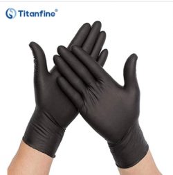 9inch 6.6g Black Nitrile Gloves Powder Free