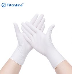 9inch 3.5g White Nitrile Exam Disposable Glove