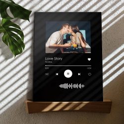 Luce notturna in vetro Spotify personalizzata