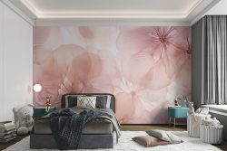 pink floral wallpaper for walls