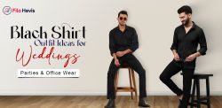 Black Shirt Outfit Ideas for Weddings, Parties & Office Wear
