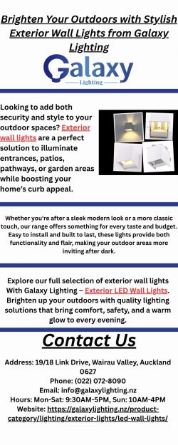 Brighten Your Outdoors with Stylish Exterior Wall Lights from Galaxy Lighting