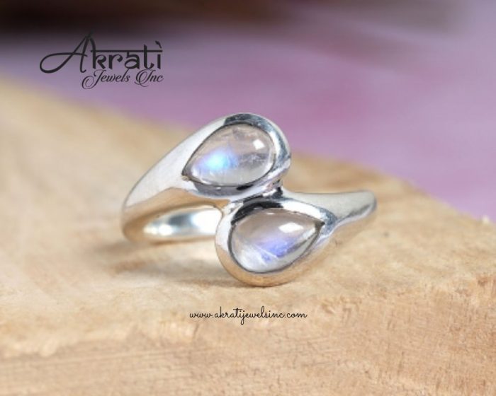 Akrati Jewels Inc: Stunning Women’s Sterling Silver Moonstone Rings