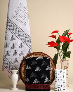 Buy Stylish Black and White Cotton Suits Online