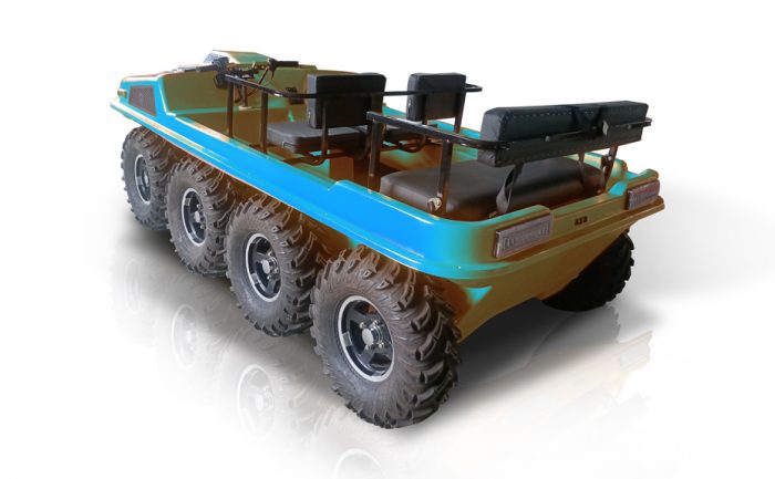 8×8 All-Terrain Amphibious Vehicle for Rescue Missions