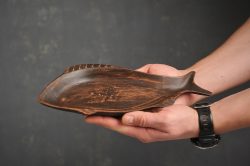 Ceramic Fish Plate Clay Tray Handcrafted Fish Dish Ukrainian Pottery