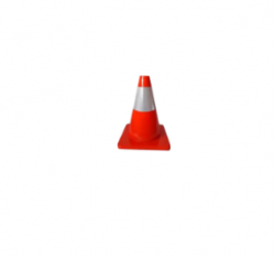 300mm PVC Orange Rubber Traffic Cone TC-PVC30R