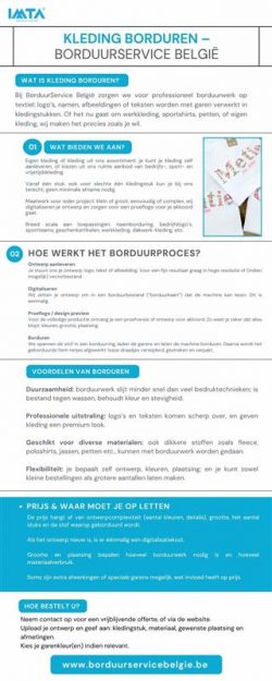Kleding Borduren- Bordurrservice Belgie