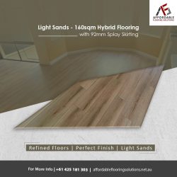 Light Sands – 160sqm Hybrid Flooring with 92mm Splay Skirting