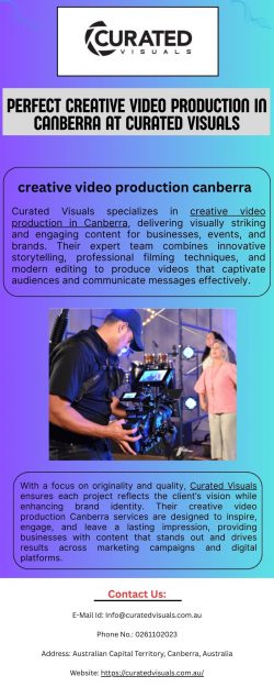 Perfect Creative Video Production in Canberra at Curated Visuals