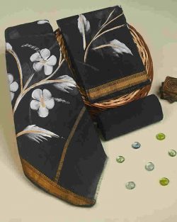 Shop Premium Bagru Print Maheshwari Silk Suit Set Online