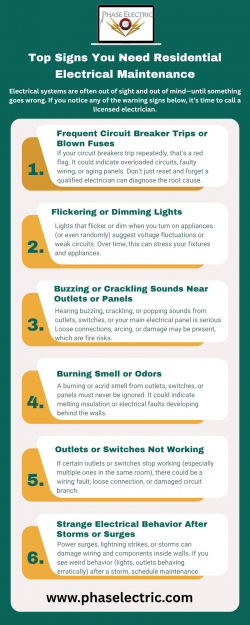 Top Signs You Need Residential Electrical Maintenance