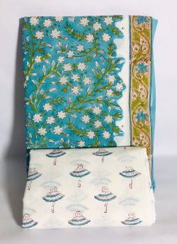 Traditional Hand-Block Print Cotton Top & Bottom Set – YuviStyle