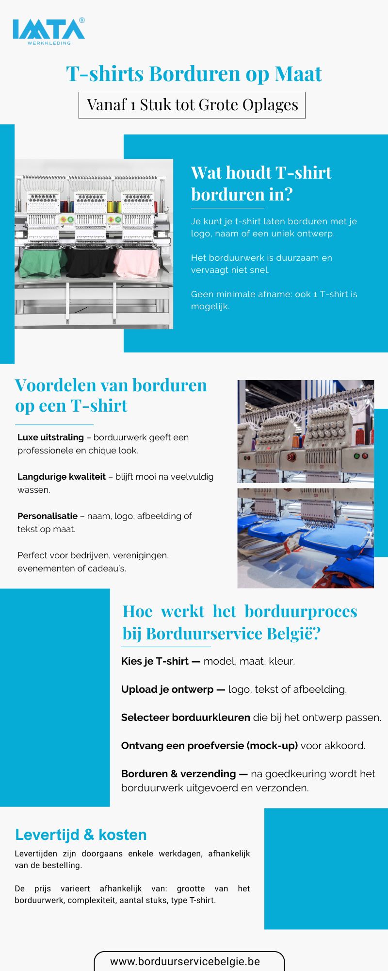 T-Shirts Borduren op maat Vanaf 1 Stuk Tot Grote Oplages
