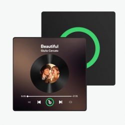 Portachiavi in ​​vetro Spotify personalizzato