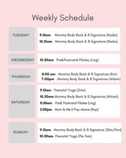 Weekly Schedule – BStudios