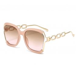 Fashionable Hollow Chain Leg Metal Framed Sunglasses
