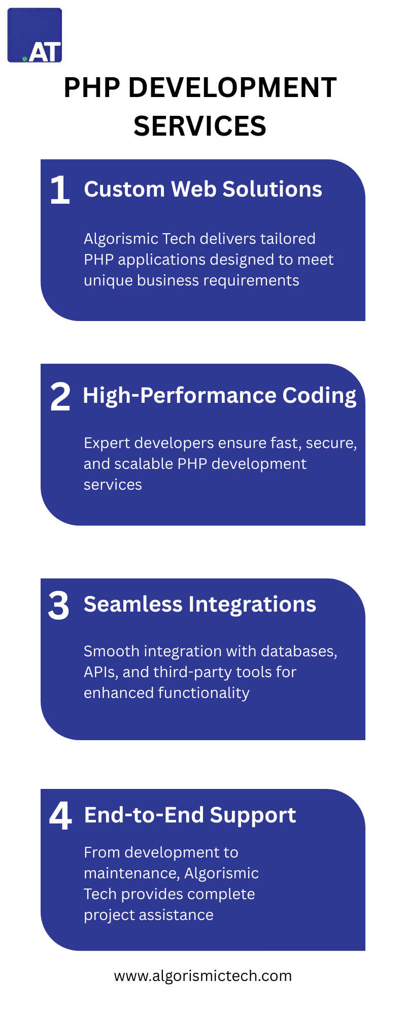 Professional PHP Development Services by Algorismic Tech