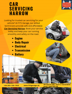 Book Car Servicing in Harrow | FIT1 Garage
