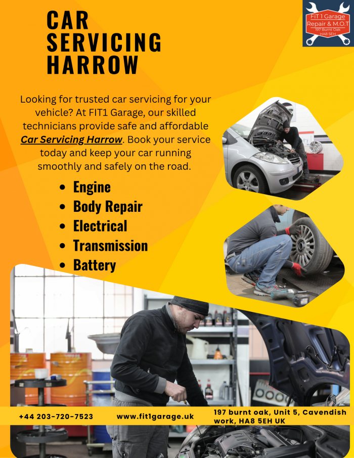 Book Car Servicing in Harrow | FIT1 Garage