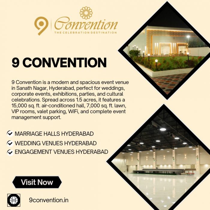 Birthday Party Halls in Sanath Nagar Hyderabad | 9 Convention – Stylish & Spacious