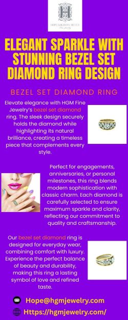 Elegant Sparkle with Stunning Bezel Set Diamond Ring Design