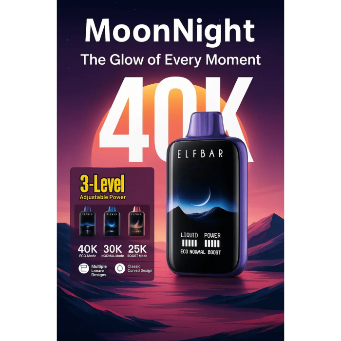 Elf Bar Moon Night India – Experience 40,000 Puffs of Pure Vaping Satisfaction