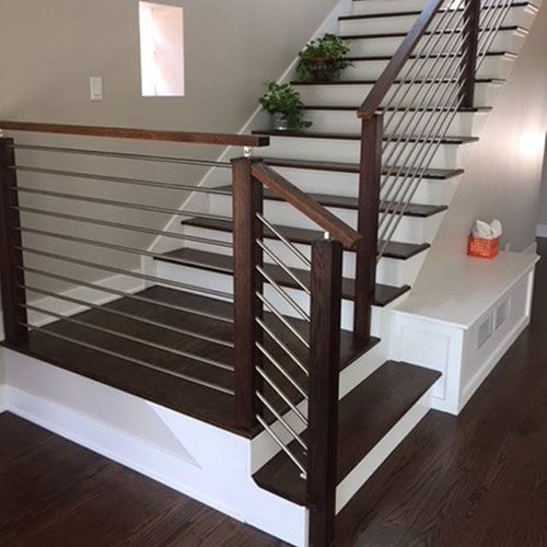 Well-designed iron stair railing