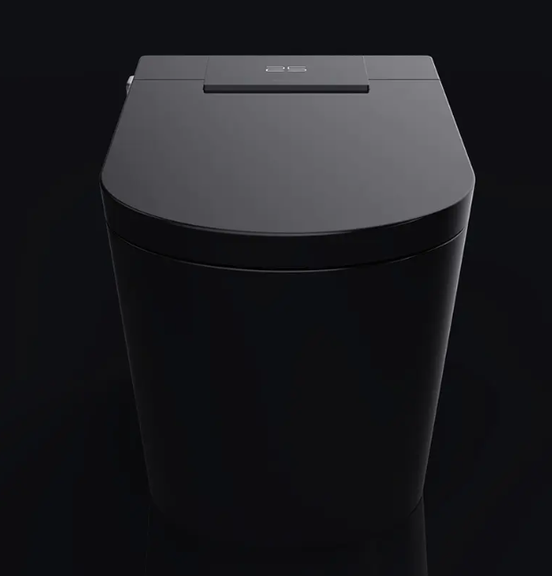 Instant heating water-saving anti-bacterial black ceramic smart toilet