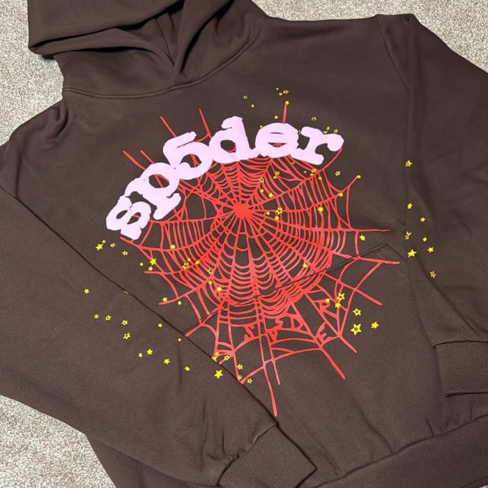 Red and Black Spider Hoodie – Two-Tone Streetwear for Men and Women