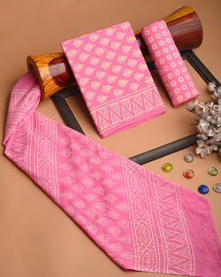 Buy Traditional Hand-Painted Cotton Suit & Dupatta Online