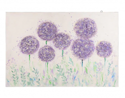 Three-Dimensional Purple Flowers Canvas Art Wall Decoration