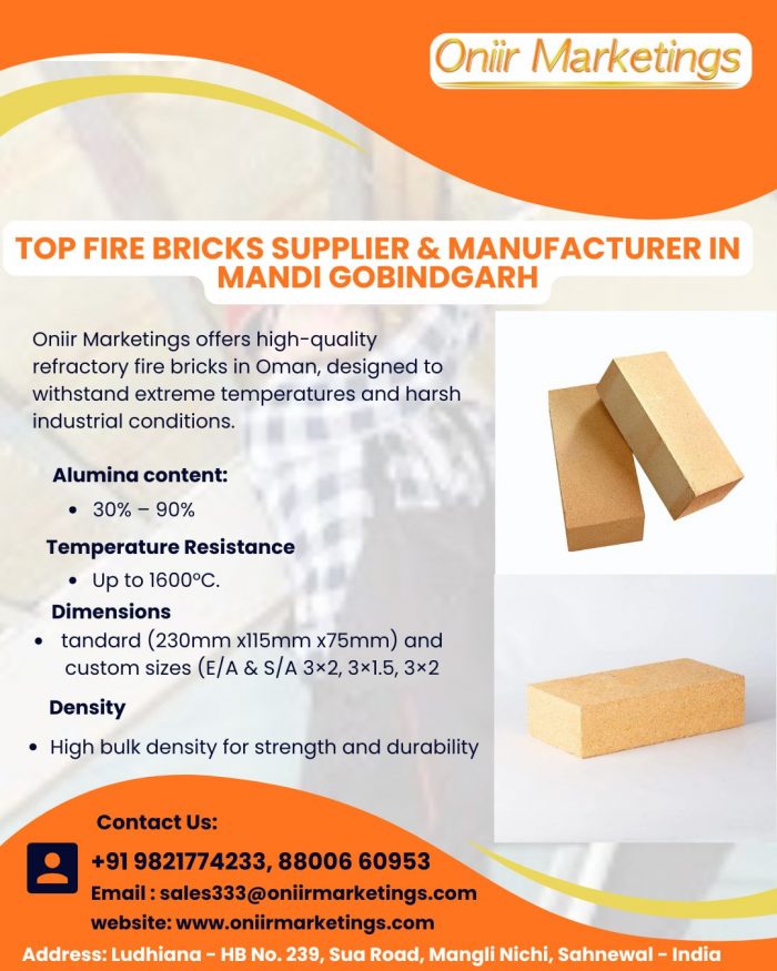 Top Fire Bricks Supplier & Manufacturer in Mandi Gobindgarh
