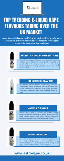 Top Trending E Liquid Vape Flavours Taking Over the UK Market
