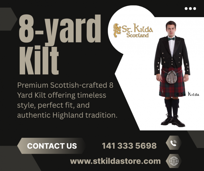 Premium 8-Yard Kilt | Authentic Scottish Heritage Wear