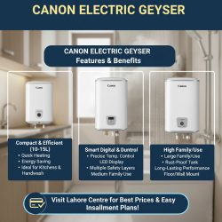 Canon Electric Geyser Prices in Pakistan | 10L, 15L, 30L, 40L & 60L Models at Lahore Centre