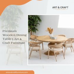 Premium Wooden Dining Table | Art & Craft Furniture